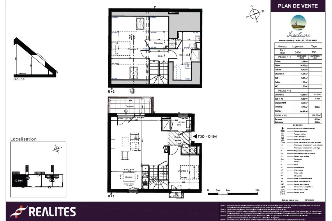 Appartement à vendre à Belle-Ile - Plan