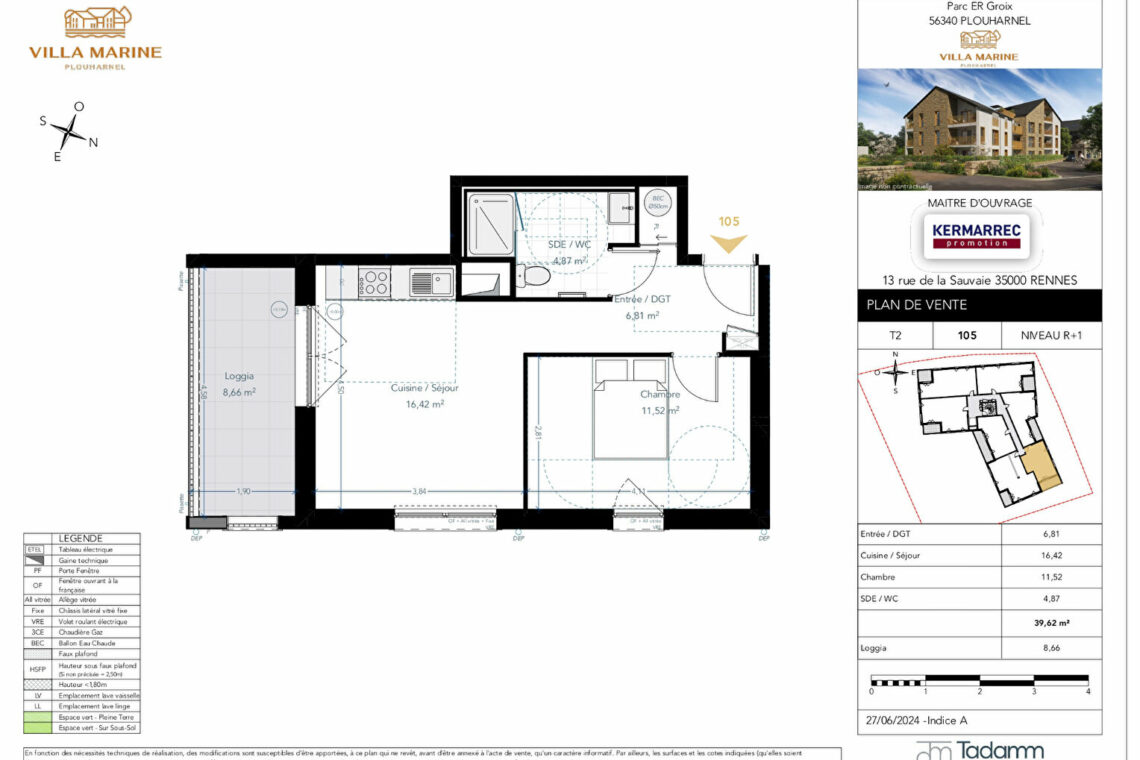 Appartement à vendre à Plouharnel (Réf 1555) 