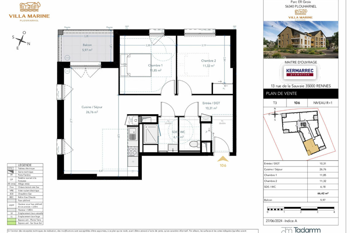 Appartement à vendre à Plouharnel (Réf 1557) 