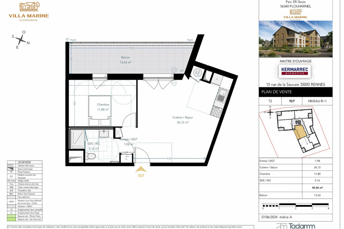 Appartement à vendre à Plouharnel (Réf 1558) 