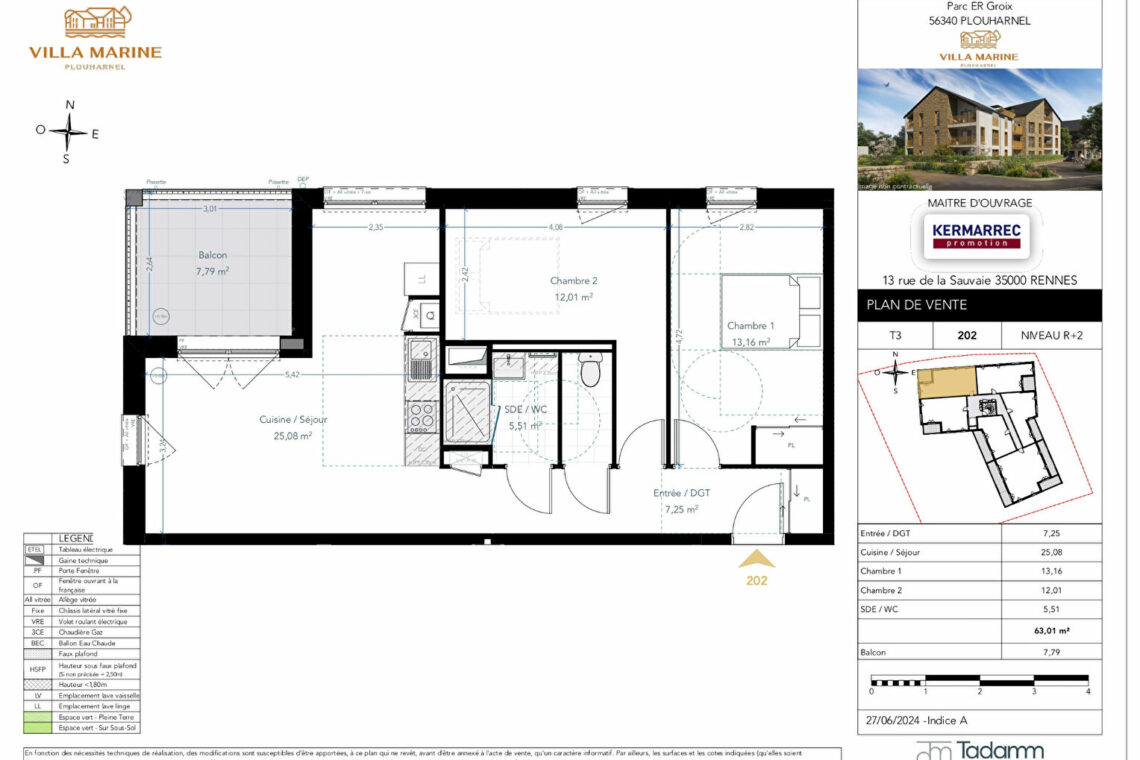 Appartement à vendre à Plouharnel (Réf 1561) 