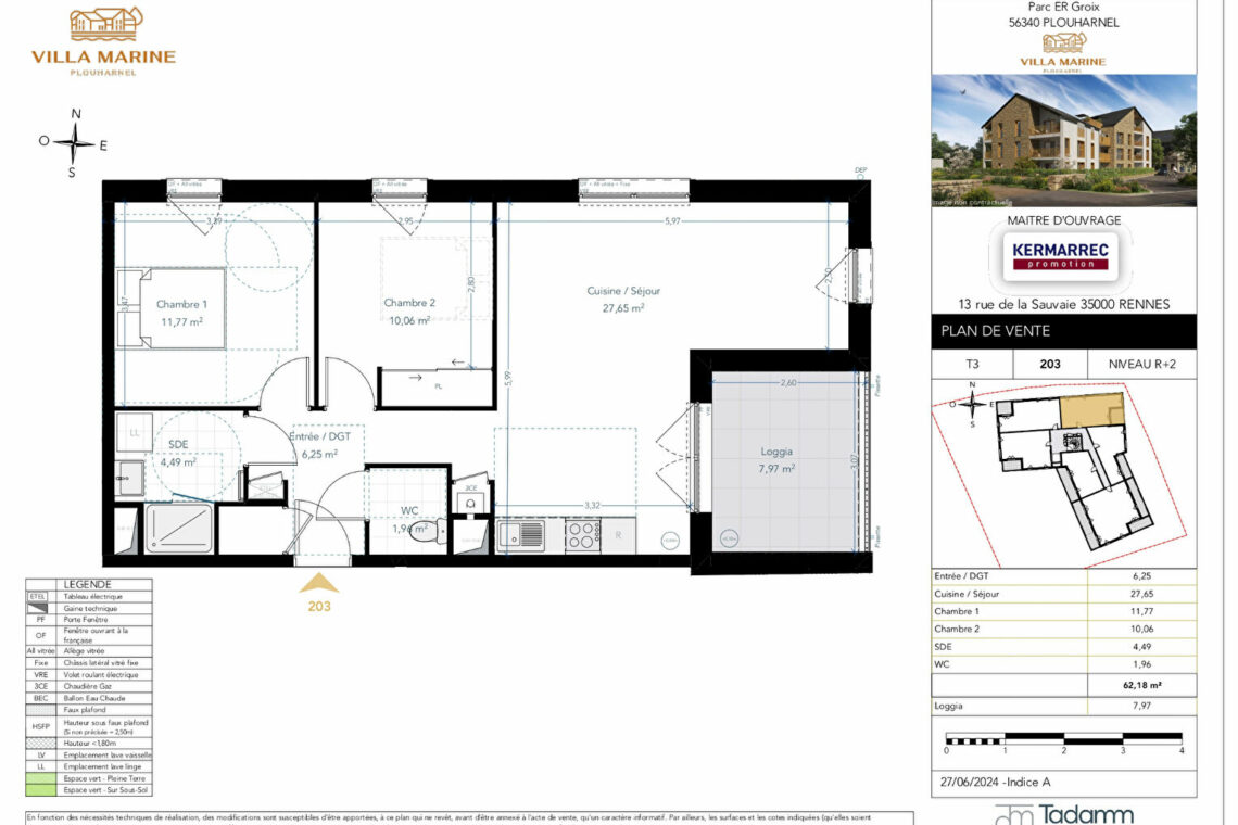 Appartement à vendre à Plouharnel (Réf 1562) 